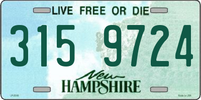 NH license plate 3159724