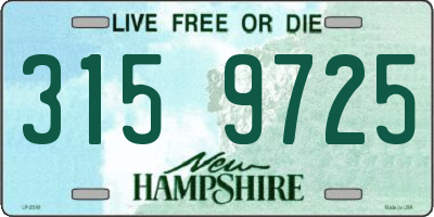 NH license plate 3159725