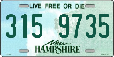 NH license plate 3159735