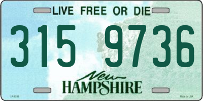 NH license plate 3159736