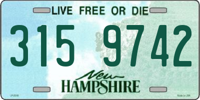 NH license plate 3159742