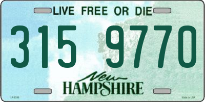 NH license plate 3159770
