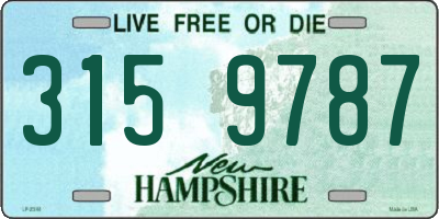 NH license plate 3159787