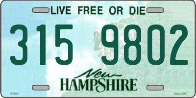 NH license plate 3159802