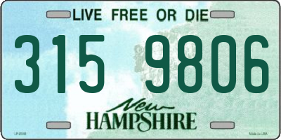 NH license plate 3159806