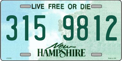 NH license plate 3159812