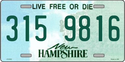 NH license plate 3159816