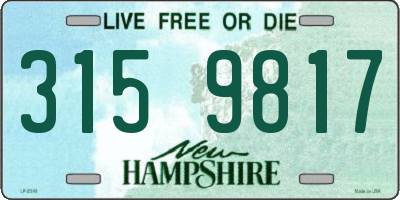 NH license plate 3159817