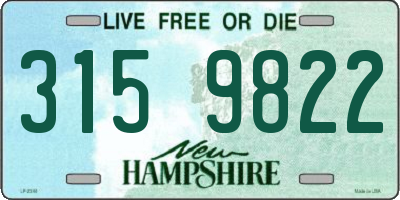 NH license plate 3159822
