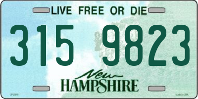 NH license plate 3159823