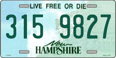 NH license plate 3159827
