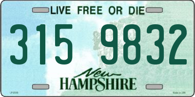 NH license plate 3159832