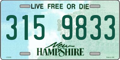 NH license plate 3159833