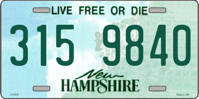 NH license plate 3159840