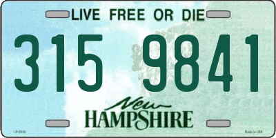 NH license plate 3159841