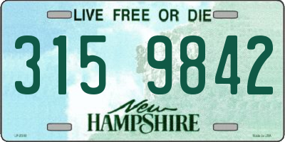 NH license plate 3159842