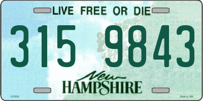 NH license plate 3159843