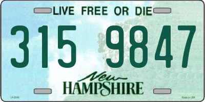 NH license plate 3159847