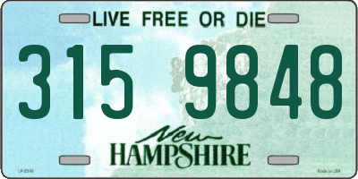 NH license plate 3159848