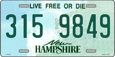 NH license plate 3159849