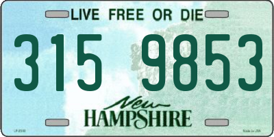 NH license plate 3159853