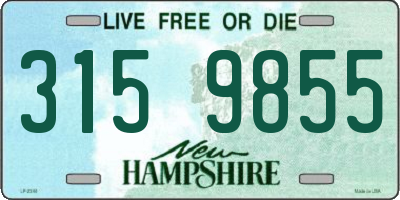 NH license plate 3159855