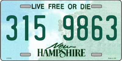 NH license plate 3159863