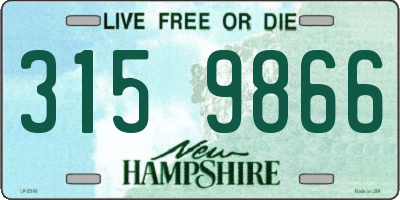 NH license plate 3159866