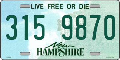 NH license plate 3159870