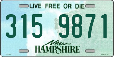 NH license plate 3159871