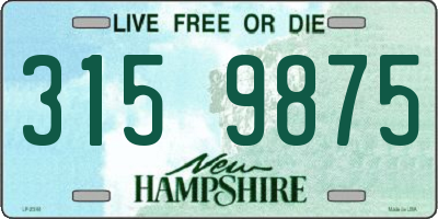 NH license plate 3159875