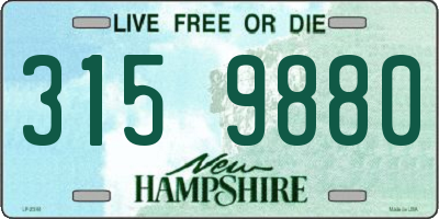 NH license plate 3159880