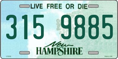 NH license plate 3159885