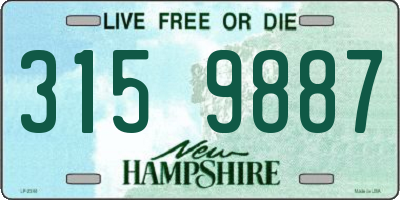NH license plate 3159887