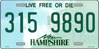 NH license plate 3159890