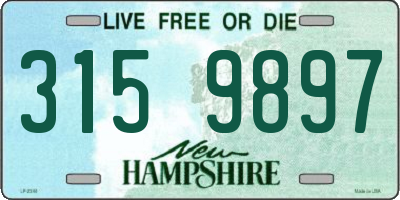 NH license plate 3159897