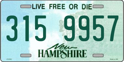 NH license plate 3159957