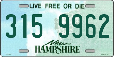 NH license plate 3159962