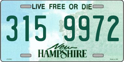NH license plate 3159972