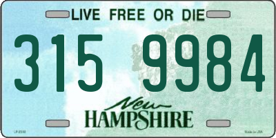 NH license plate 3159984