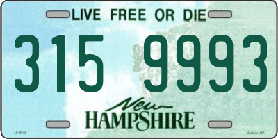 NH license plate 3159993