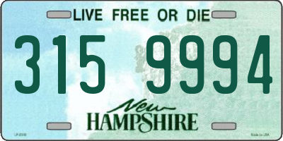 NH license plate 3159994