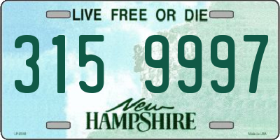 NH license plate 3159997