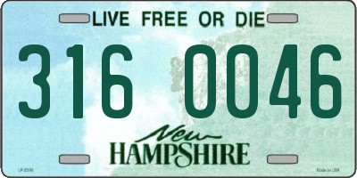 NH license plate 3160046