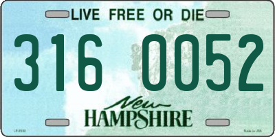 NH license plate 3160052