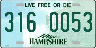 NH license plate 3160053
