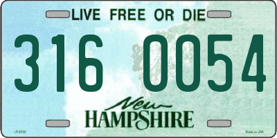 NH license plate 3160054
