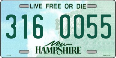 NH license plate 3160055