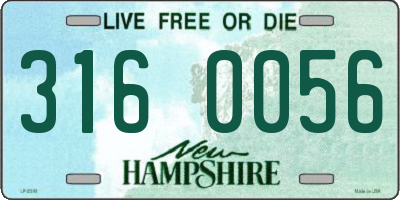 NH license plate 3160056