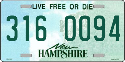 NH license plate 3160094